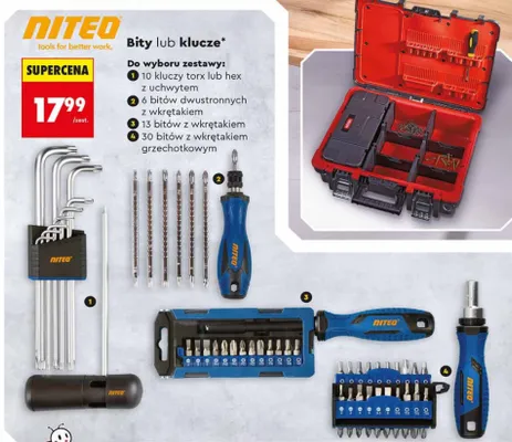 Zestaw 10 kluczy torx lub hex z uchwytem promocja w Biedronka