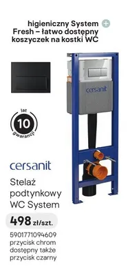Stelaż podtynkowy WC Cersanit System promocja w Castorama