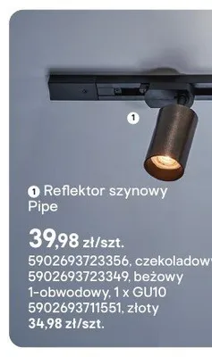 Reflektor szynowy Pipe promocja w Castorama