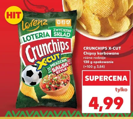 Chipsy karbowane Crunchips X-Cut promocja w Kaufland