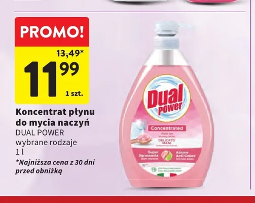 Koncentrat płynu do mycia naczyń Dual Power Delicato Mani promocja w Intermarche