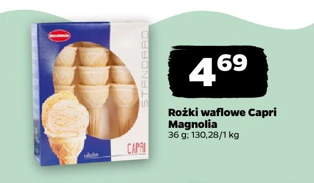 Rożki waflowe Capri Magnolia promocja w Netto