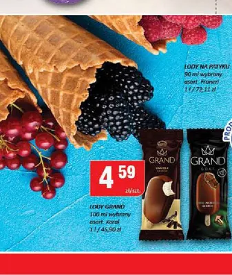 Lody na patyku Grand Gold promocja w Chorten