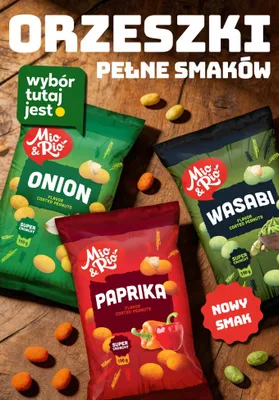 Orzeszki Mio & Rio' Onion flavor coated peanuts promocja w Stokrotka