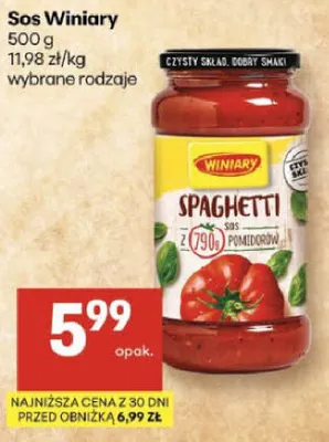 Sos Winiary Spaghetti z Pomidorami wybrane rodzaje promocja w Delikatesy Centrum