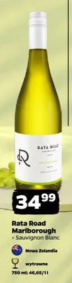 Wino białe wytrawne Rata Road Marlborough Sauvignon Blanc promocja w Netto