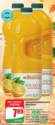 Sok pomarańczowy Wosana promocja w Dino