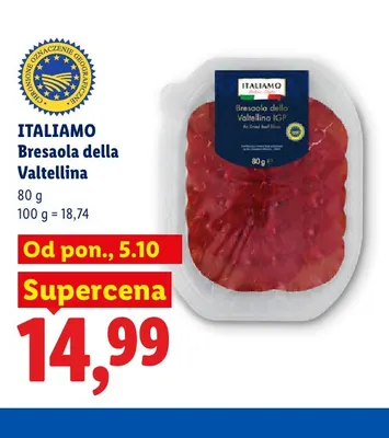 Bresaola della Valtellina Italiamo promocja w Lidl