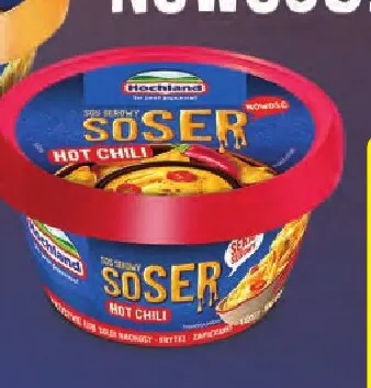 Sos serowy Soser Hot Chili Hochland promocja w Intermarche