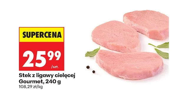 Stek z ligawy cielęcej Gourmet promocja w Biedronka