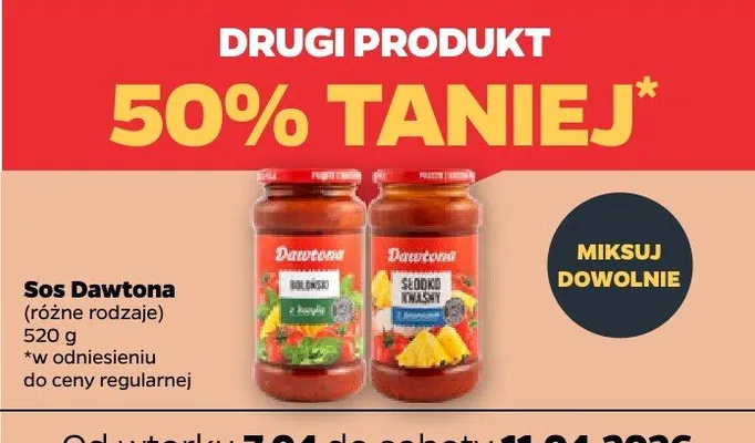 Sos Dawtona (różne rodzaje) promocja w Netto
