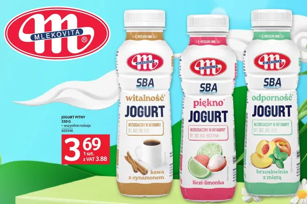 Jogurt pitny Mlekovita promocja w Selgros