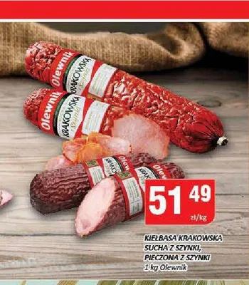 Kiełbasa krakowska pieczona z szynki Olewnik promocja w Chorten
