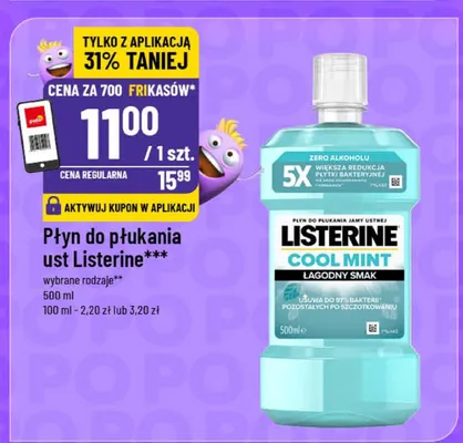 Płyn do płukania ust Listerine Cool Mint promocja w POLOmarket