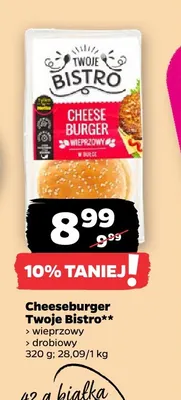Cheeseburger wieprzowy Twoje Bistro promocja w Netto