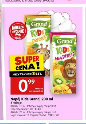 Napój Kids Grand promocja w Twój Market