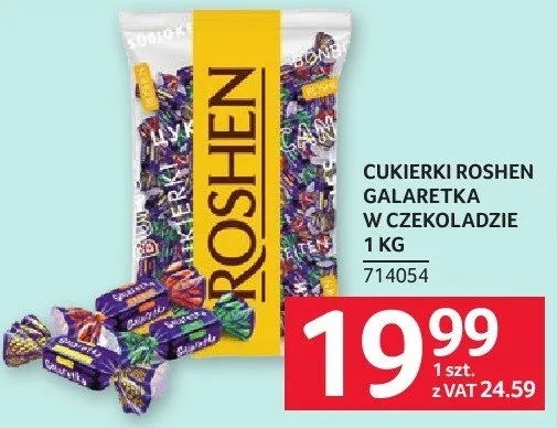 Cukierki Roshen Galaretka w czekoladzie 1 kg promocja w Selgros