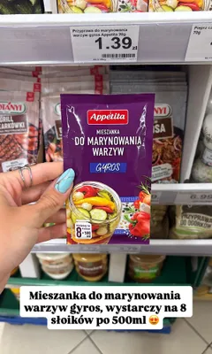 Mieszanka do marynowania warzyw gyros Appetita promocja w Dino