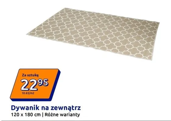 Dywanik na zewnątrz 120x180 cm promocja w Action