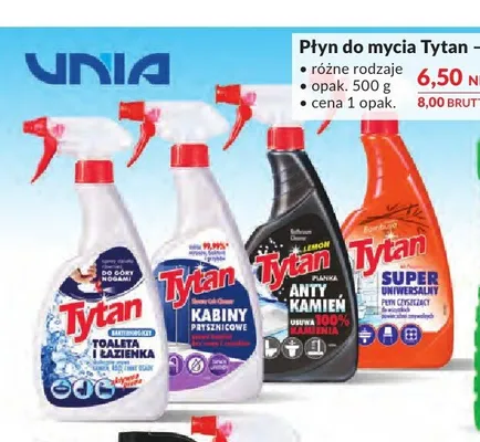 Płyn do mycia kabin prysznicowych Tytan spray promocja w Makro