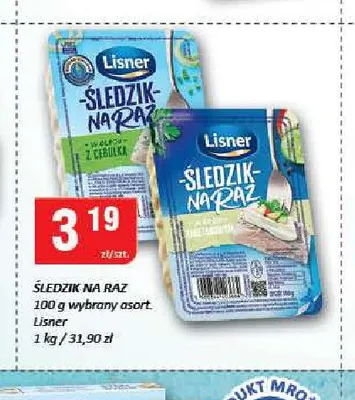 Śledzik na raz z cebulką Lisner promocja w Chorten