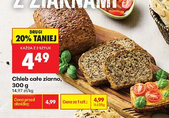 Chleb całe ziarna promocja w Biedronka