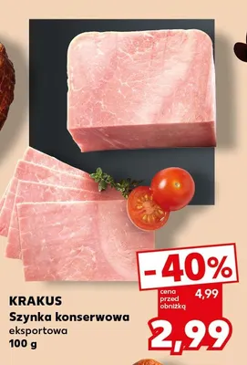 Szynka konserwowa eksportowa Krakus promocja w Kaufland