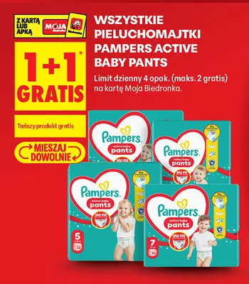 Pieluchomajtki Pampers Active Baby Pants promocja w Biedronka