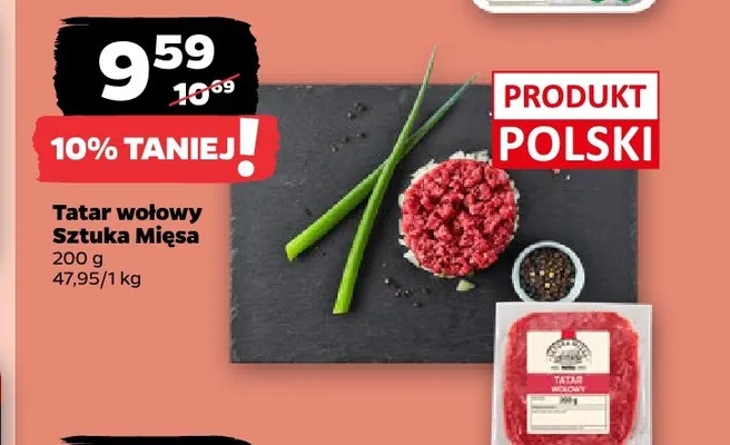 Tatar wołowy Sztuka Mięsa promocja w Netto