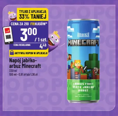 Napój jabłko-arbuz Minecraft promocja w POLOmarket