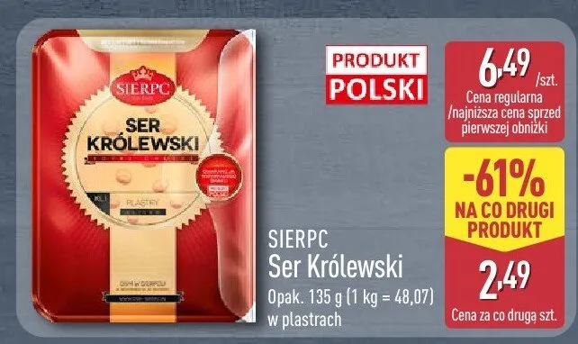 Ser królewski promocja w Aldi