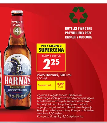 Piwo Harnaś promocja w Biedronka