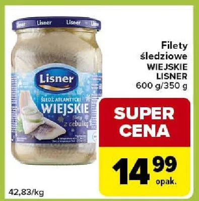 Filety śledziowe wiejskie lisner promocja w Carrefour Express