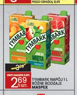 Napój Tymbark 1 l promocja w Wafelek