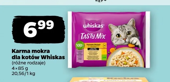 Karma mokra dla kotów Whiskas Tasty Mix 4-pak promocja w Netto