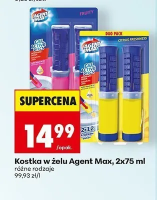 Kostka w żelu Agent Max 2-pak promocja w Biedronka