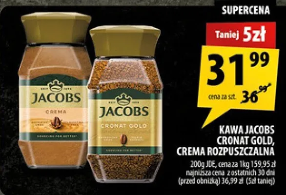 Kawa Jacobs Cronat Gold, Crema rozpuszczalna promocja w Arhelan