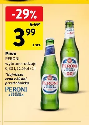 Piwo Peroni Nastro Azzurro promocja w Intermarche