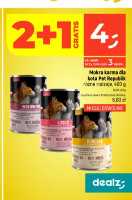 Mokra karma dla kota Pet Republik z łososiem promocja w Dealz