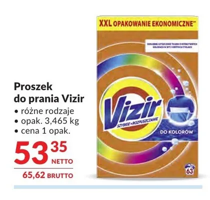 Proszek do prania Vizir Do Kolorów promocja w Makro