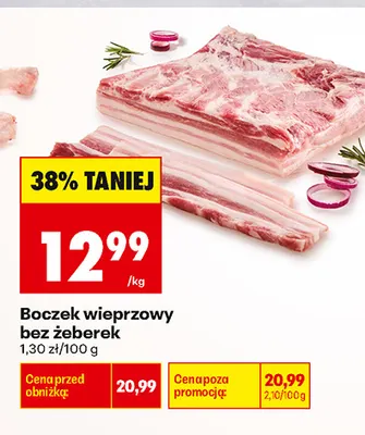 Boczek wieprzowy bez żeberek promocja w Biedronka