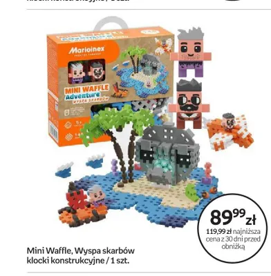 Klocki konstrukcyjne Marioinex Mini Waffle Wyspa skarbów promocja w Empik