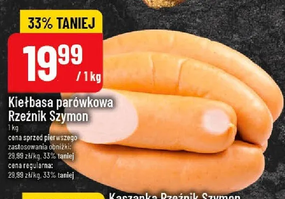 Kiełbasa parówkowa Rzeźnik Szymon promocja w POLOmarket