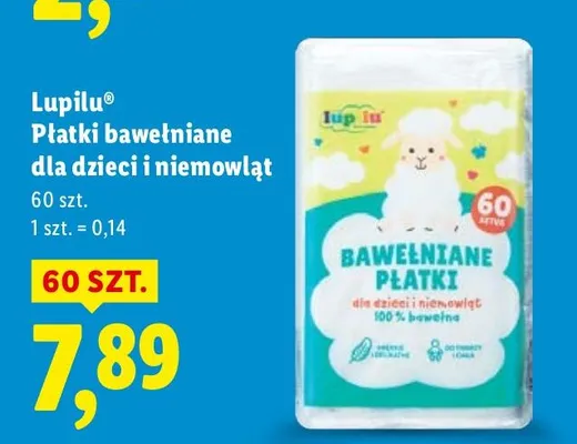 Płatki bawełniane dla dzieci i niemowląt promocja w Lidl