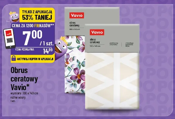 Obrus ceratowy Vavio promocja w POLOmarket