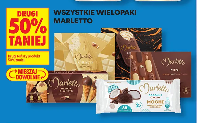 Lody Marletto Crunch White Almond promocja w Biedronka