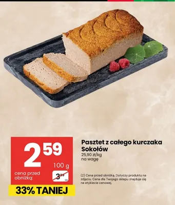Pasztet z całego kurczaka Sokołów promocja w Delikatesy Centrum