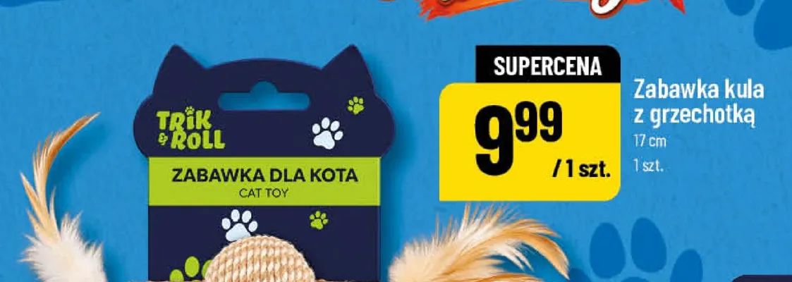 Zabawka kula z grzechotką 17 cm Trik & Roll promocja w POLOmarket