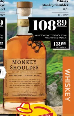 Whisky Monkey Shoulder promocja w POLOmarket