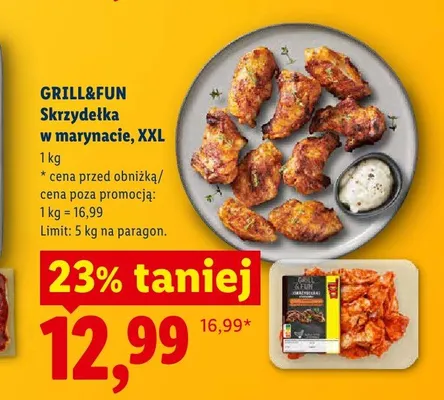 Skrzydełka w marynacie XXL Grill&Fun promocja w Lidl